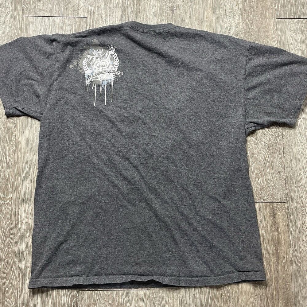 Ecko Unltd Paint Drip Logo T Shirt Black Size L Skate Y2K - Picture 2 of 4